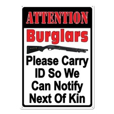 Rivers Edge Products Tin Sign 17 X 12 Weatherproof Metal Wall Art Attention