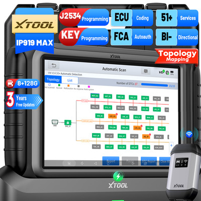 USED XTOOL IP919 MAX OBD2 Scanner J2534 ECU Programmer Topology Key Programmer