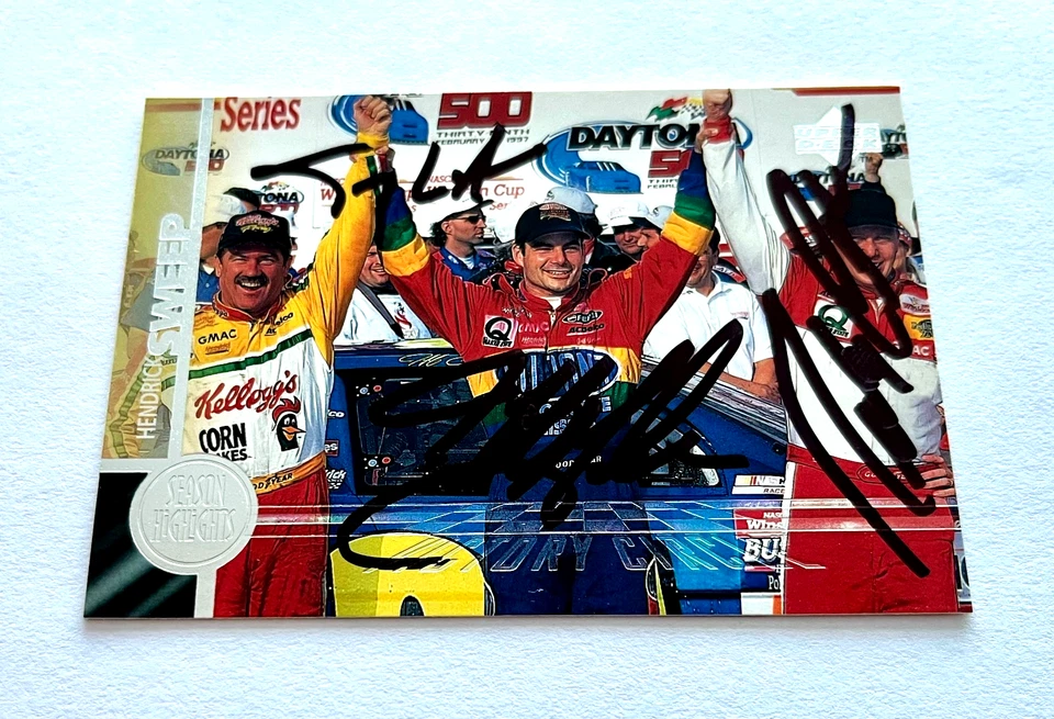 Jeff Gordon, Terry Labonte & Ricky Craven NASCAR Upper Deck Autographed Signed - Image 2 of 4