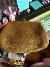 Vintage Gold Mesh Coin Purse Kiss Lock Clasp Eveningwear Cocktail