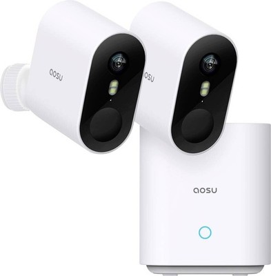 Aosu C6P WLAN IP Kamera Set Akku-Überwachungskamera 2048 x 1536 Pixel kabellos