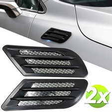Car Air Flow Fender Side Vent Grille Decoration Hole Cover Bonnet Pair Universal