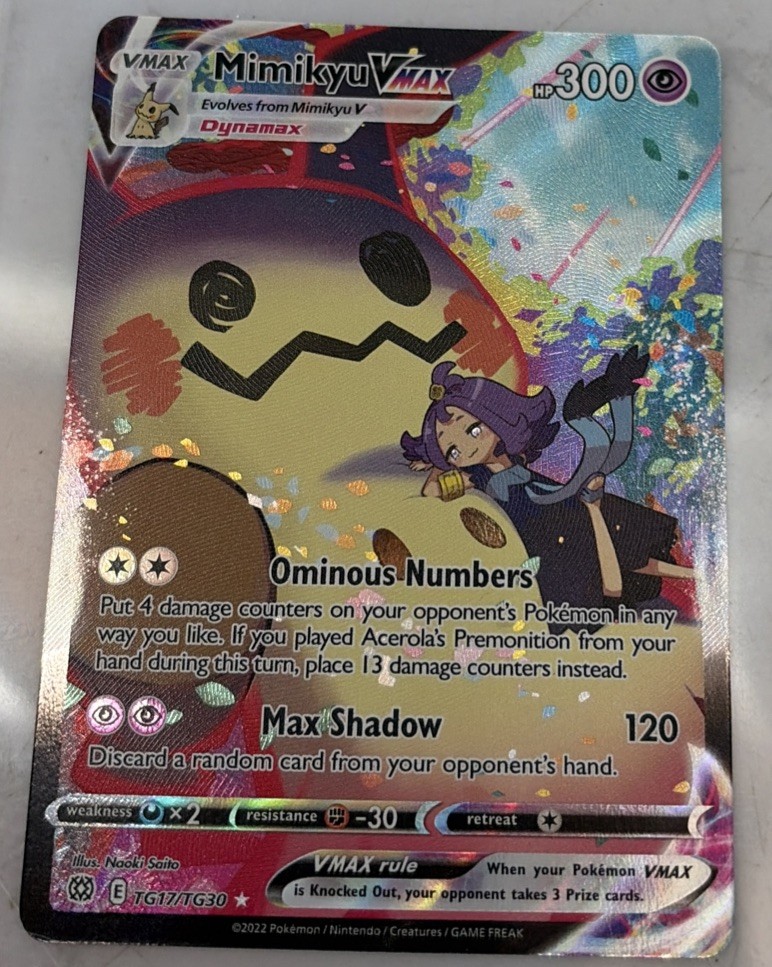 Mimikyu VMAX Tg17/Tg30 Swsh09: Brilliant Stars Trainer Gallery Holo