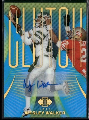 2024 Illusions Wesley Walker Clutch Signatures Light Blue /35 Auto New York Jets