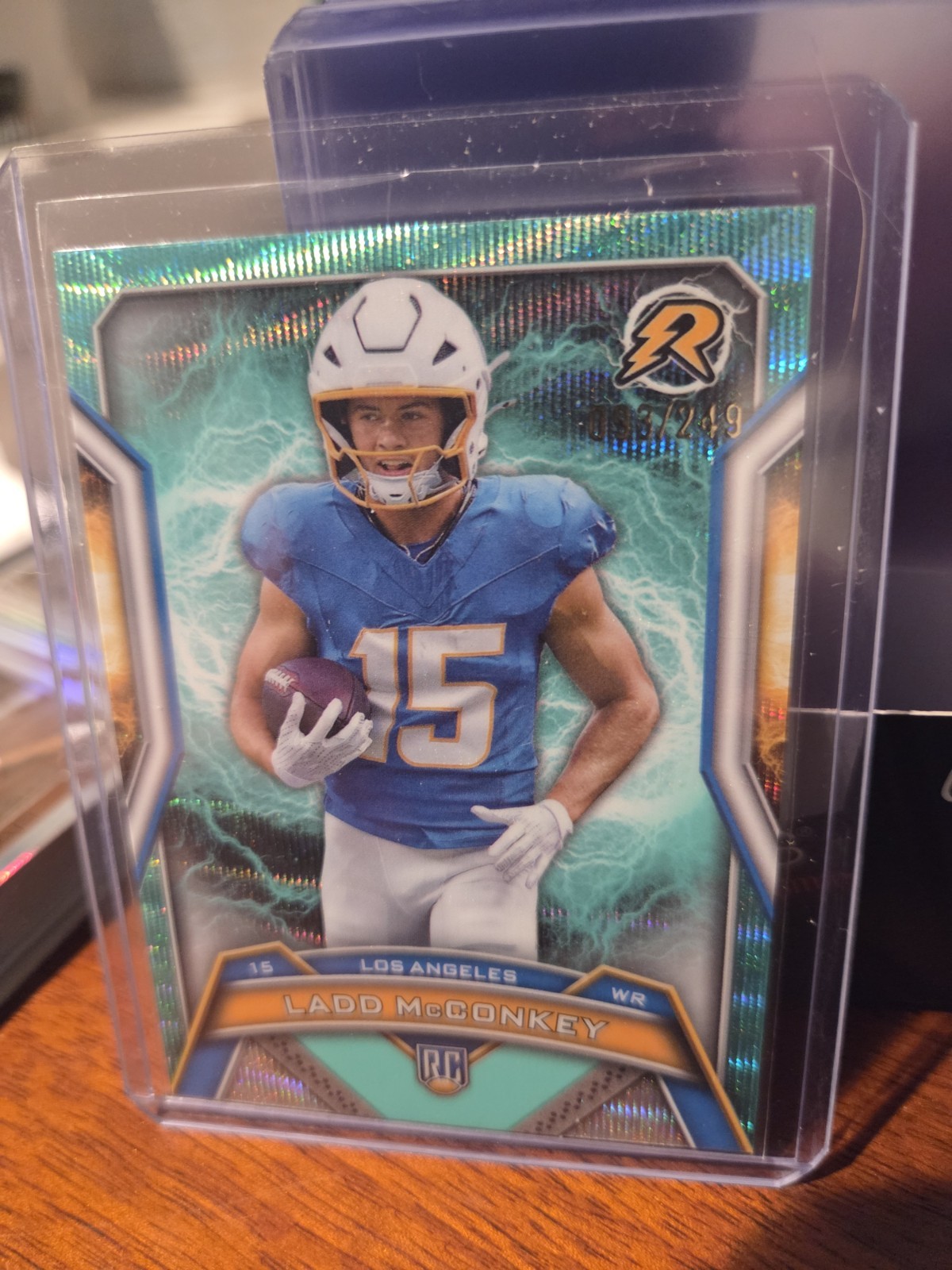 2024 Topps Resurgence Ladd McConkey RC Aqua Surge /249 Los Angeles Chargers #154