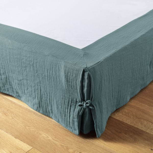 Cache-sommier 90x190 cm Gaïa canard pour chambre bohème chic