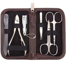 - brand quality 6 piece manicure pedicure grooming kit set for professional f...