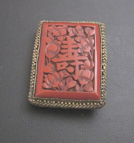 Vintage Cinnabar Dress Clip Asian theme