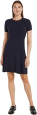 Image of NWT Tommy Hilfiger Women's Short Sleeve Midi Dress, Blue (Desert Sky), XS