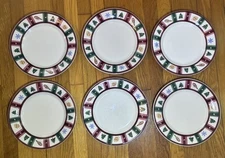 Set of 6 Pfaltzgraff Snow Bear Christmas Holiday 11" Dinner Plates READ