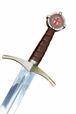 Medieval Knight Templar Sword Replica Handmade Crusader Sword Leather Wrapped
