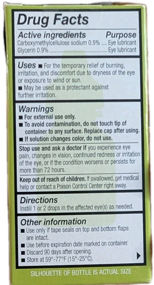 Lot of 2 REFRESH Relieva Lubricant Eye Drops 10 ml 0.33oz Exp 1/2027 Hydrocell