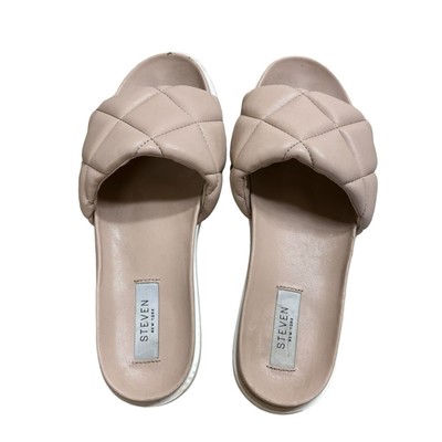 Steve Madden Shoes Steven New York Beige Women s Cushion Puff Sandals Size 8.5