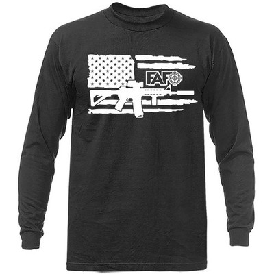 FAFO 2A Pro Gun Rights Patriotic American Flag Long Sleeve Shirt