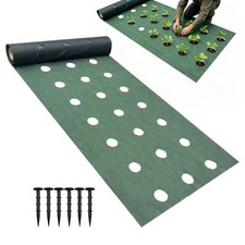 Grass Cover Cloth Landscape Fabric Heavy Duty 19.7x3.3ft Pre-punched Permeable
