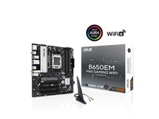 ASUS B650EM MAX GAMING WIFI AMD B650 mATX motherboard, DDR5, PCIe 5.0 Ready, thr