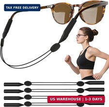 4 Pack Glasses Strap, Adjustable Sports Sunglasses Strap, No-Tail Anti-Slip E...