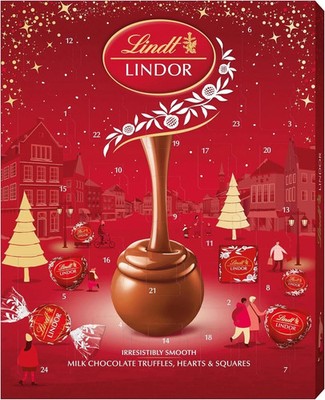 Lindt Lindor Vollmilchschokolade Adventskalender 2025 235g 24 Trüffel BBE 31.03.26