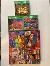 Lote Artbox 3 Puzzles 500 Pieces , 1 De 350pieces Y 3 Puzzlebug 100 Pieces New