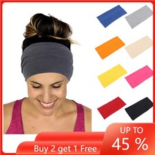 Bandanna Wide Sports Yoga Headband Hairband Elastic Hair Band Turban Women Men
