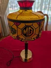 Vintage MG Golden Anniversary Tiffany Style Desk Lamp Faux Stained Glass