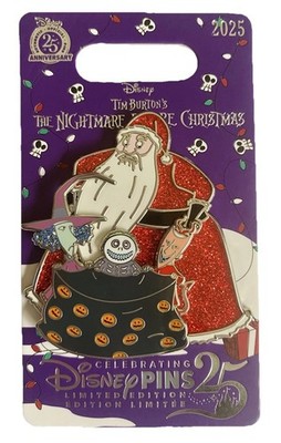 Disney Nightmare Before Christmas LE Pin 2025 Santa Sandy Claws Lock Shock