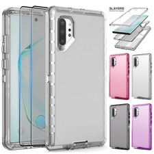 For Samsung Galaxy Note10 Note10 Plus Transparent Case Thin Cover/Tempered Glass