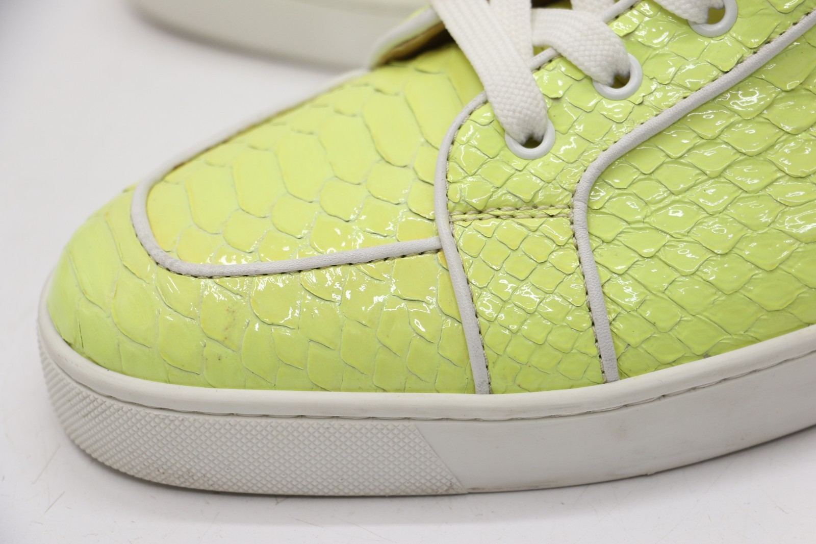 Christian Louboutin Python Trim Embellishment Sne… - image 9