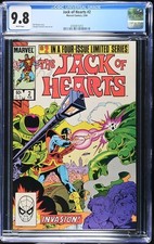 Jack of Hearts #2 CGC 9.8 White Pages Marvel Comics 1984