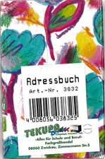Adressbüchlein mit Register ca. A8,  Blumenmotiv, Telefonbuch Mini