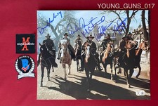 Young Guns cast signed 11x14 photo Beckett Sutherland Sheen Mulroney Estevez +1