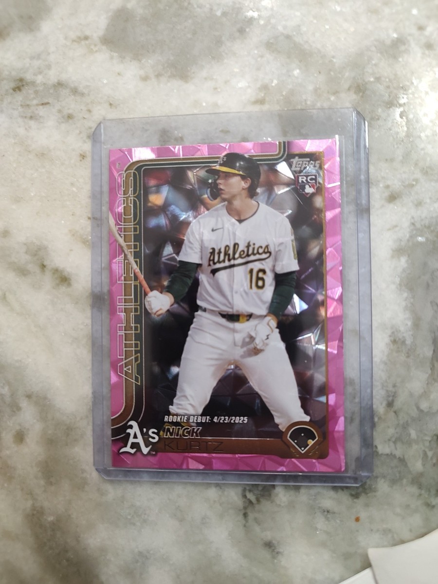 🔥2025 Topps Update NICK KURTZ ROOKIE Pink Diamante SP - Athletics