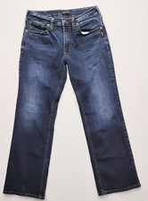 Silver Jeans Co Men Zac 31x30 Straight Leg Denim Blue Dark Wash Jeans
