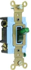 LEVITON 1202-PLG 15A Double Pole Toggle Swtich Pilot Light-Green Industrial