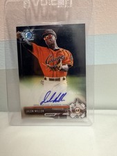 2017 Bowman Chrome Auto Jalen Miller #CPA-JMI Rookie Giants