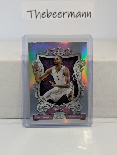 2023-24 Topps Chrome #RR-15 Mikal Bridges Roundball Royalty rifrattore NY Knicks - Foto 1 di 2