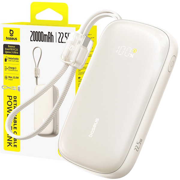 Baseus Schnelle Powerbank 20000Mah 22,5W USB-C USB-A Kabel FüR Iphone-image