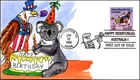 Scott 2370 22 Cents Australia Bicentennial Melissa Fox Hand Painted FDC #41