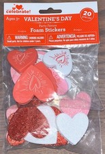 Craft Self-Sticking Foam Hearts Valentine  s Day 20 Pieces BNIP
