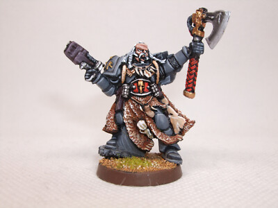 Bemaltes Metall Wolf Priest Space Wolves Marines Warhammer 40.000 40k GW