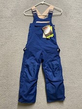 All in Motion Snow Bib Pants Kids XS 4/5 Blue Sport Waterproof 3M Thinsulate Ski