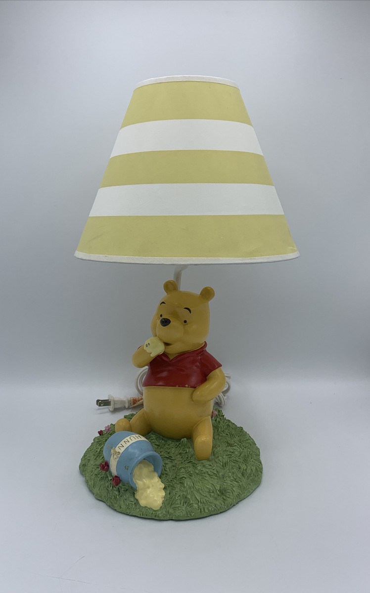 Vintage Disney Winnie The Pooh Lamp With Shade Room Decor *WORKS