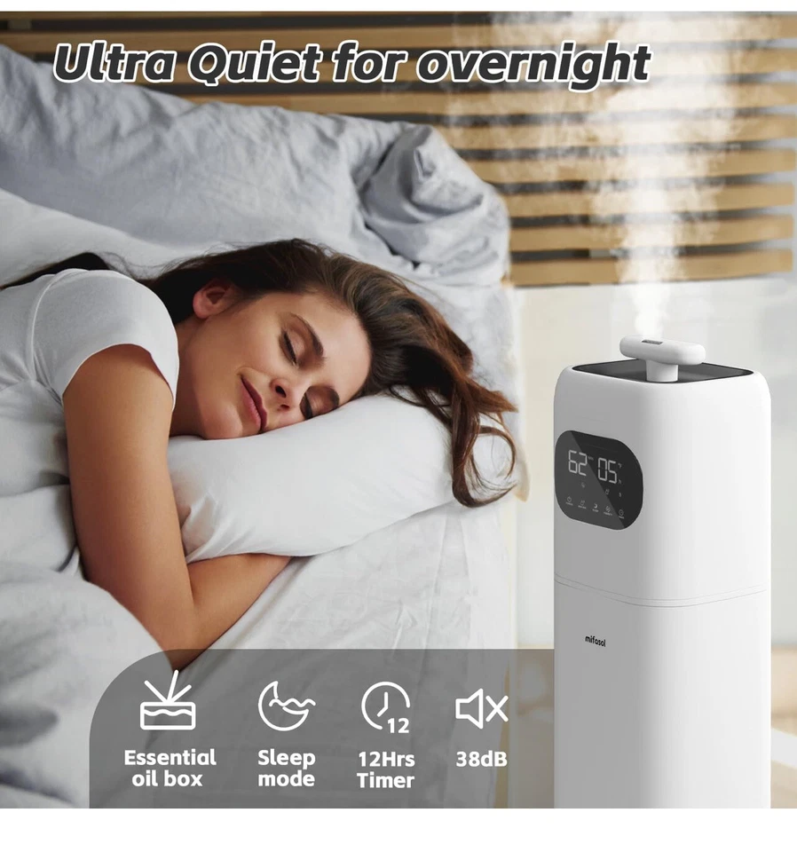 Mifasol Humidifiers for Large Room - 2.3Gal/9L Air Humidifier W/ Oil Diffuser - Image 4 of 4