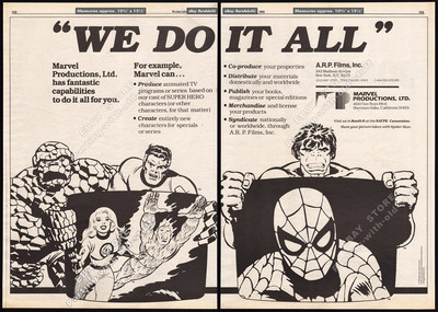 MARVEL comics PRODUCTIONS__Original 1983 Trade AD / poster__