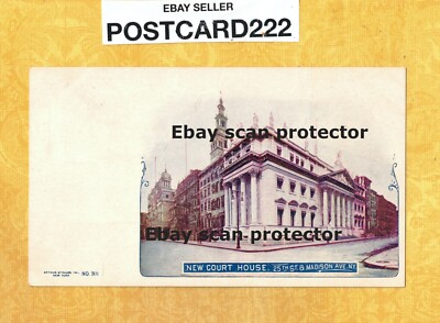 NY NYC 1898-1907 PMC postcard NEW COURT HOUSE 25TH ST & MADISON NEW YORK