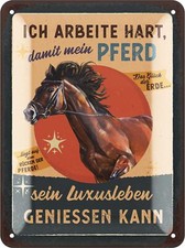 Retro Blechschild Pferde Schild Geschenk Pferdeliebhaber Boxenschild Deko 15x20c
