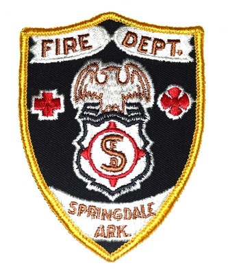 SPRINGDALE ARKANSAS Fire Patch EMS Rescue Public Safety RED CROSS VINTAGE OLD