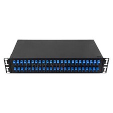 48 Port Rack Mount Fiber Optic Patch Panel ODF Termination Box SC UPC Adapter