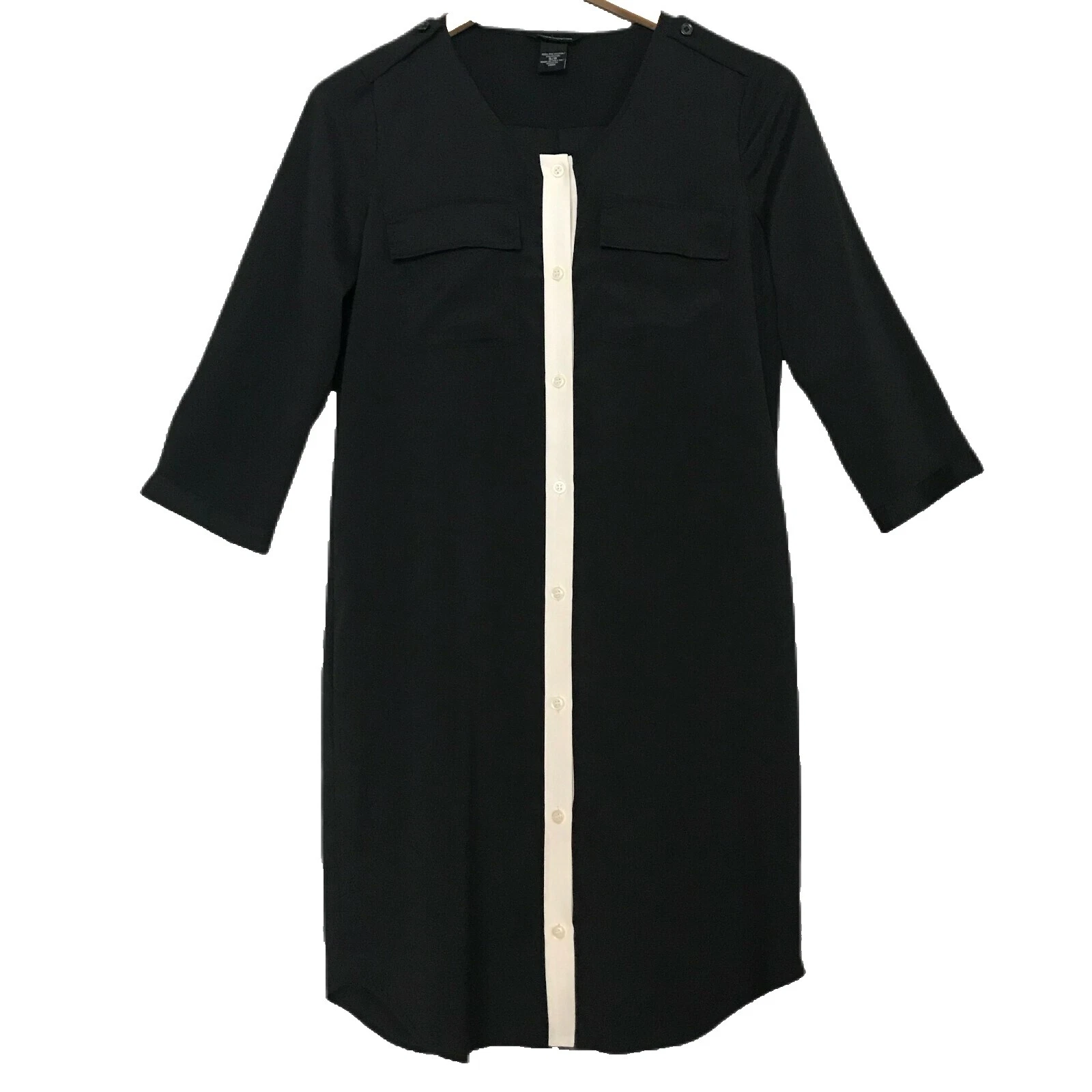 Camisa sólido Moda International Vestidos