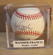 FRANCO, WANDER  (2021--PRES ) TAMPA BAY RAYS SIGNED BASEBALL   PSA AUTHENTIC